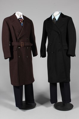 Lot 164 - Two 1940s de-mob suits, double-breasted of...