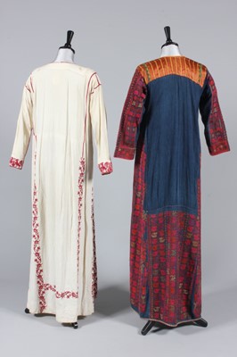 Lot 181 - Two embroidered Palestinian robes, 1960s, one...