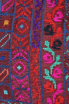 Lot 181 - Two embroidered Palestinian robes, 1960s, one...