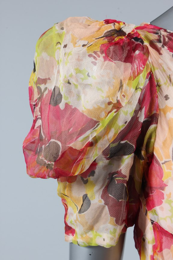 Chiffon Crushed Evening Dress - English Garden main image 0