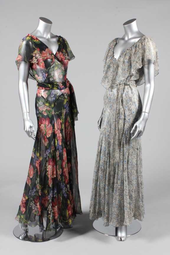 Lot 204 Six 1930s Evening Gowns Including Floral   15185 1 Medium 