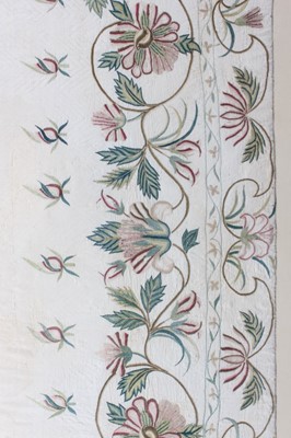 Lot 278 - An embroidered valance panel, English circa...