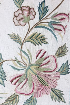 Lot 278 - An embroidered valance panel, English circa...