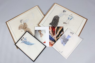 Lot 216 - Original fashion fashion illustrations by...