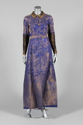 Lot 224 - A Chinese brocaded silk dragon robe, jifu made...