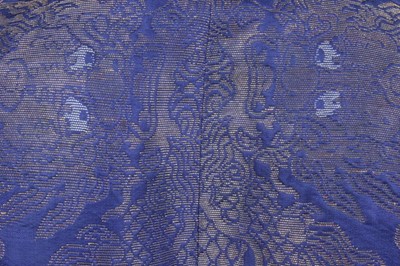 Lot 224 - A Chinese brocaded silk dragon robe, jifu made...