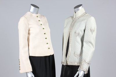 Lot 247 - A Marc Bohan for Dior couture ivory slubbed...