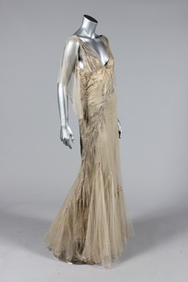 Lot 260 - A couture silk tulle court presentation/bridal...