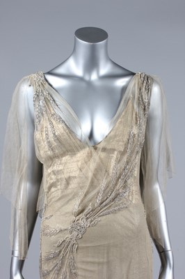 Lot 260 - A couture silk tulle court presentation/bridal...