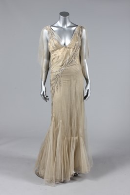 Lot 260 - A couture silk tulle court presentation/bridal...