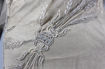 Lot 260 - A couture silk tulle court presentation/bridal...