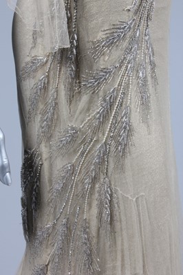 Lot 260 - A couture silk tulle court presentation/bridal...