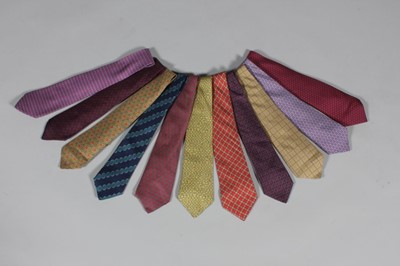 Lot 14 - Hermès printed silk ties, mainly small classic...