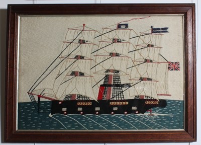 Lot 265 - A sailor's woolwork, English, circa 1890,...