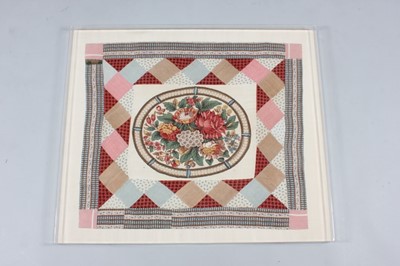 Lot 271 - A small chintz patchwork panel, circa 1815-20,...