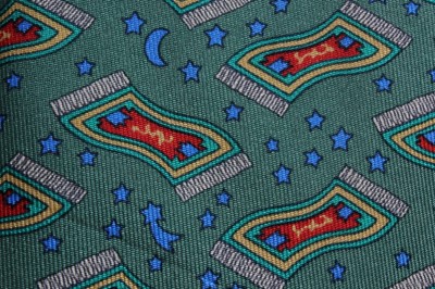 Lot 15 - Hermès printed silk ties, small novelty and...