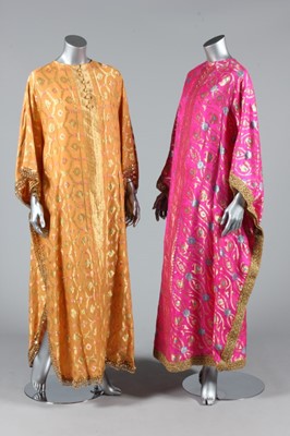 Lot 290 - Exotic brocaded silk kaftans and evening wear,...