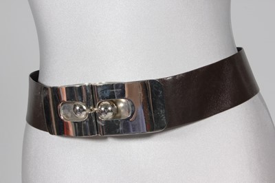 Lot 341 - Four Gucci leather belts, 1970-80s, with large...