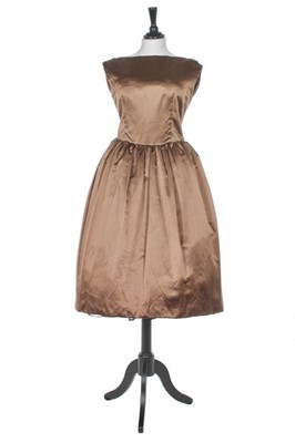 Lot 230 - A Christian Dior London chestnut satin...