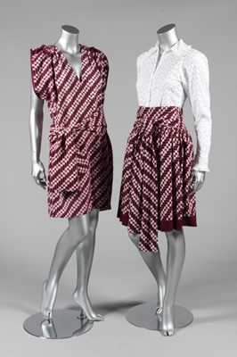 Lot 357 - An early Kenzo Takada cotton trouser ensemble,...