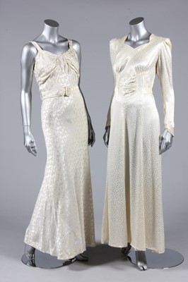 Lot 364 - Two bridal/presentation gowns, 1930s, both...