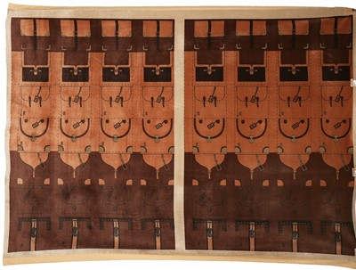 Lot 129 - Two Roberta di Camerino printed velvet panels,...
