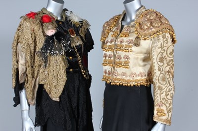 Lot 382 - An Andres lace and gem encrusted jacket, 1970s,...