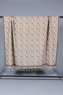 Lot 394 - A woven woollen shawl, Norwich, circa 1830,...