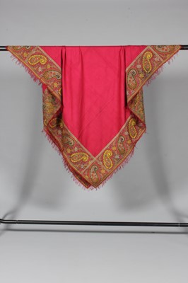 Lot 396 - Four Norwich shawls, comprising:...