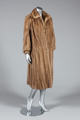 Lot 420 - A light brown mink coat, 1960s, three quarter...