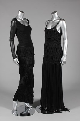 Lot 422 - Two stylish black evening gowns, probably...