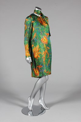 Lot 423 - A Givenchy couture printed satin cocktail...