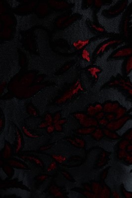 Lot 428 - A Hardy Amies cut velvet and taffeta evening...