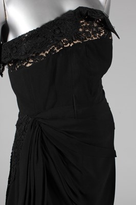 Lot 428 - A Hardy Amies cut velvet and taffeta evening...