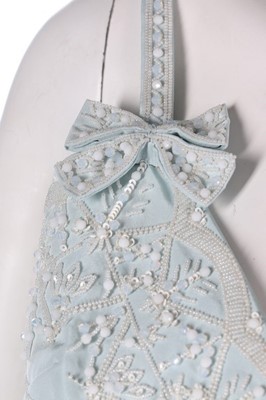 Lot 25 - A Dior beaded pale blue faille cocktail dress,...