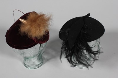 Lot 433 - A group of hats, 1950s, mainly broad brimmed...