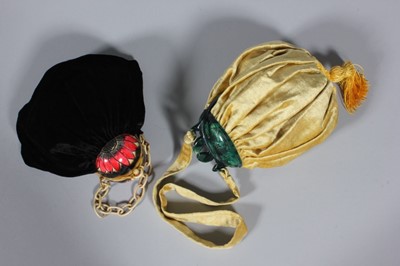 Lot 434 - Five celluloid mounted evening bags, 1920s,...