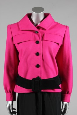 Lot 447 - An Yves Saint Laurent couture shocking pink...