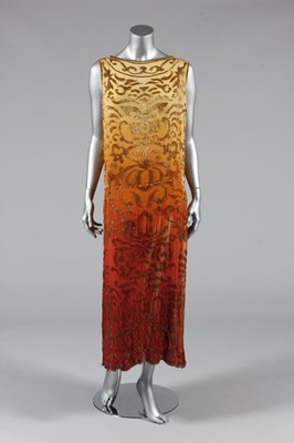 Lot 451 - A beaded crepe de chine flapper dress, circa...