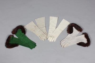 Lot 18 - Four pairs of leather gloves, circa 1960,...