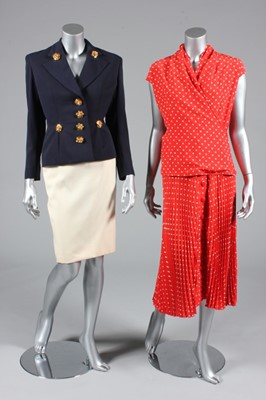 Lot 33 - A Valentino red polka-dot ensemble, boutique...