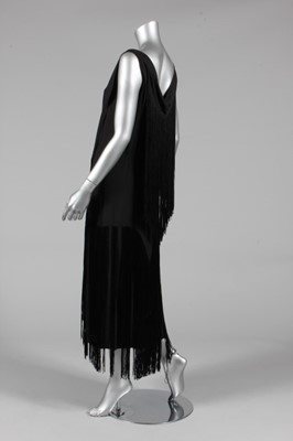 Lot 304 - A black crepe de chine cocktail dress with...