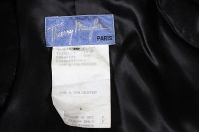 Lot 84 - A Thierry Mugler black sequined cocktail suit,...