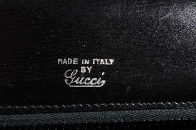 Lot 21 - A Gucci black crocodile handbag, late 1960s,...