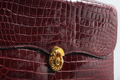 Lot 3 - An Hermès wine crocodile 'Escale' bag, late...
