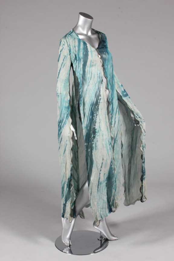 Lot 57 - A Thea Porter marbled chiffon anteri- style...