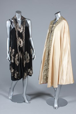 Lot 69 - A Liberty & Co reversible satin burnouse cape,...