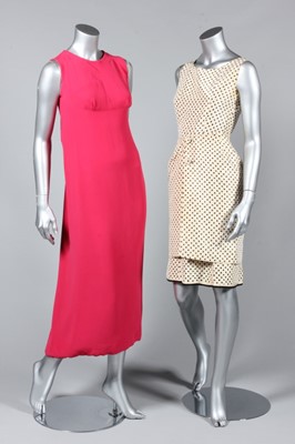 Lot 99 - A Balenciaga couture hot pink silk crepe...