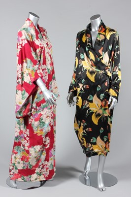 Lot 103 - A group of colourful kimono and jackets,...