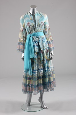 Lot 165 - A Thea Porter printed chiffon ensemble, 1970s,...